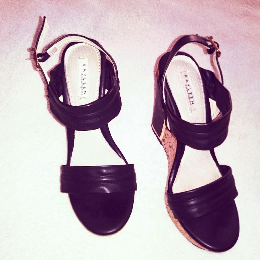 Kayleen By Los Angeles Wedges Cork Platforms